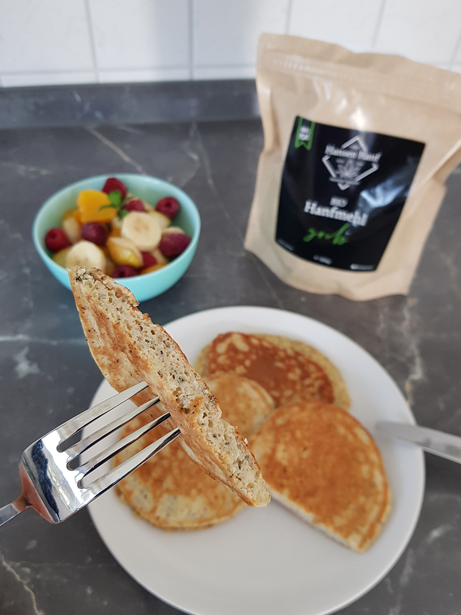 Protein Pancakes mit Hanfmehl