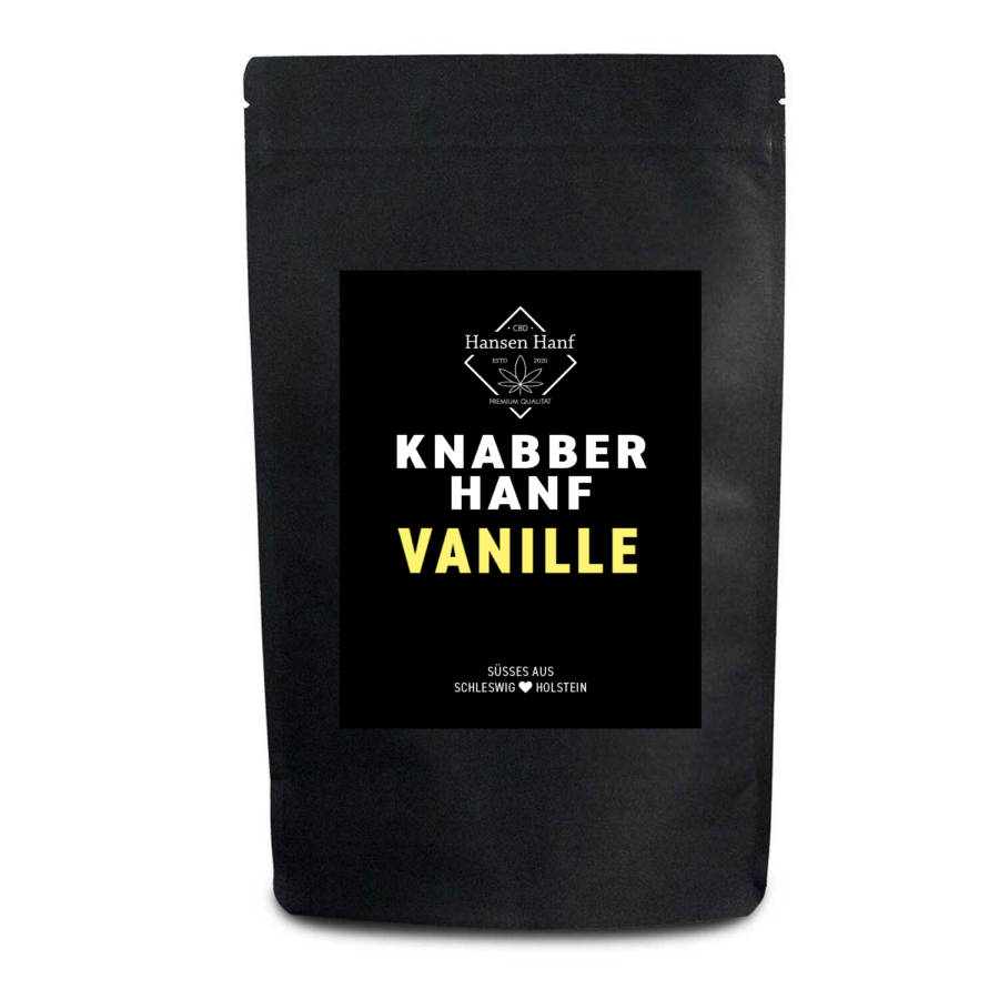 KNABBER HANF- KLASSIK - Hanfsamen mit hauchdünnem Zuckerüberzug und Bourbon-Vanille